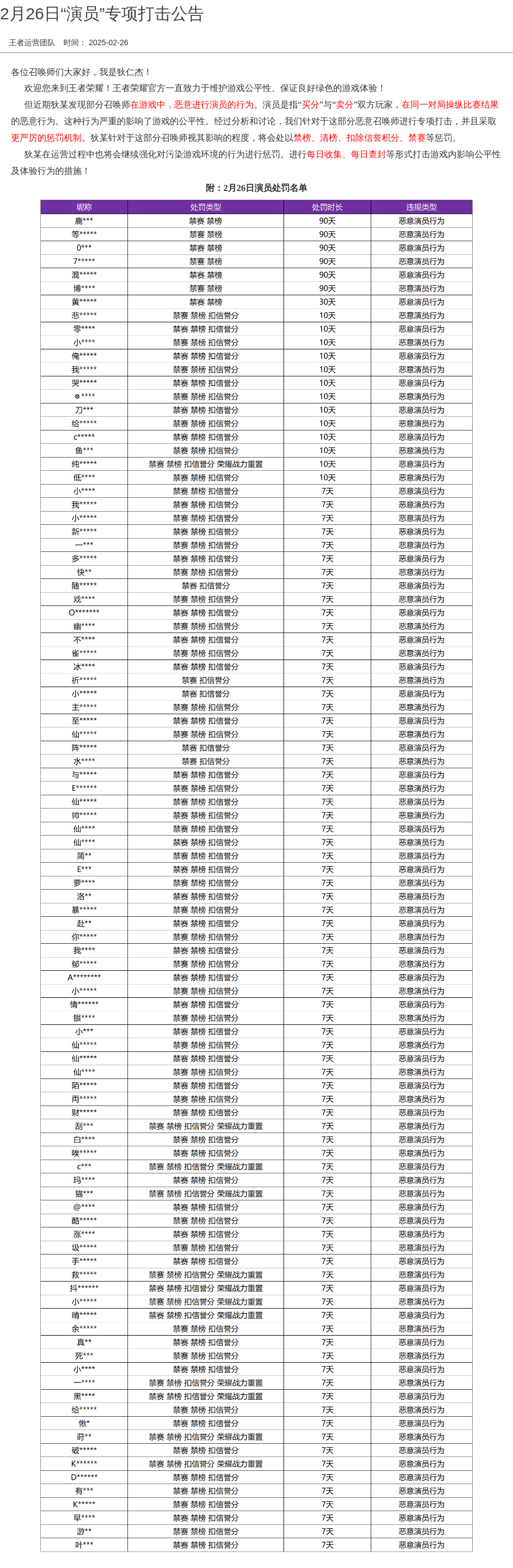 王者公告图片
